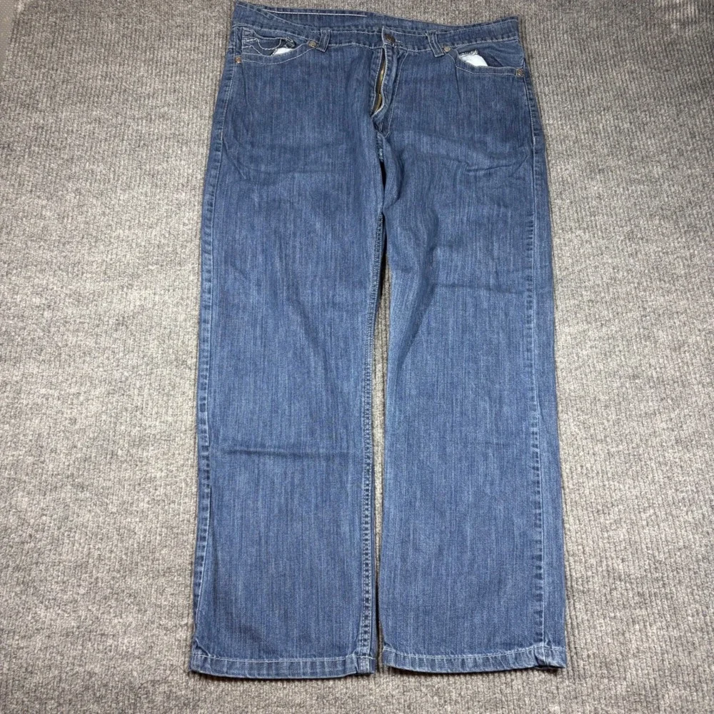 True Religion Jeans Mens 40 Section Surf Straight Leg Blue Denim Made in USA